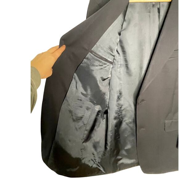 Hart Schaffner&Marx 40R Wool Blazer Old Money Gold Buttons Jacket Navy Blue EUC! - Picture 8 of 9